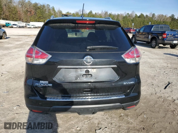 2016 Nissan Rogue SV with VIN KNMAT2MV3GP613566, listed as a Copart auction lot 85194384 with 138,423 mi miles and Salvage Title. Bid and sale history available at carsss.com. Image 6.