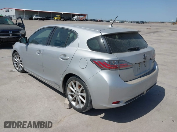 2012 Lexus CT 200h z VIN JTHKD5BH5C2115729, wystawiony jako IAAI lot #41861970 z przebiegiem 109 760 mil mil oraz . Historia ofert i sprzedaży dostępna na DreamBid. Obrazek 3.
