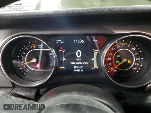 2021 Jeep Gladiator Willys z VIN 1C6HJTAG4ML615353, wystawiony jako Copart lot #59330675 z przebiegiem 40 353 mil mil oraz Szkoda całkowita • Salvage title. Historia ofert i sprzedaży dostępna na DreamBid. Obrazek 9.