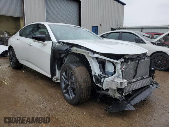 2024 Acura TLX w/A-Spec Package with VIN 19UUB6F54RA000075, listed as a Copart auction lot 43120325 with 9,995 mi miles and Salvage Title. Bid and sale history available at carsss.com. Image 4.