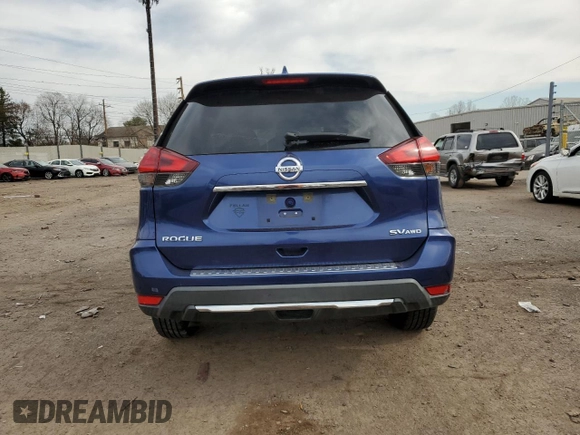 2017 Nissan Rogue SV with VIN KNMAT2MV2HP611891, listed as a Copart auction lot 49601005 with 64,505 mi miles and Salvage Title. Bid and sale history available at carsss.com. Image 6.
