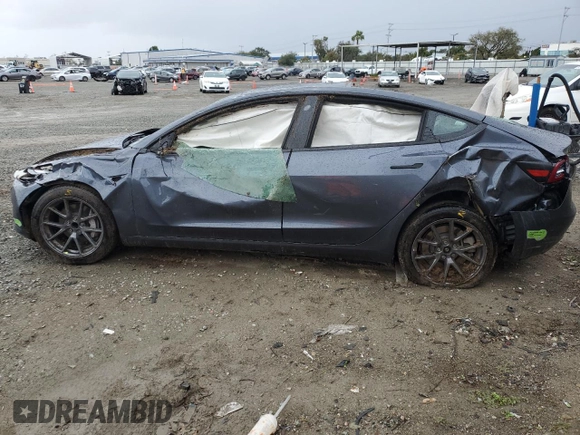 2023 Tesla Model 3 with VIN 5YJ3E1EA2PF434910, listed as a Copart auction lot 48523135 with 0 mi miles and Non Repairable. Bid and sale history available at carsss.com. Image 2.