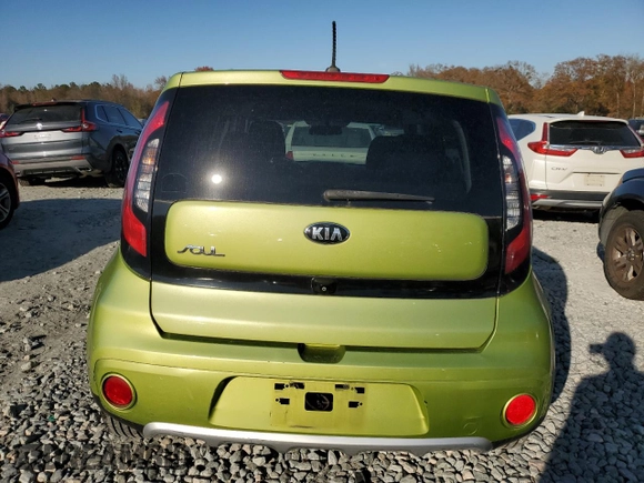 2018 Kia Soul + with VIN KNDJP3A58J7895273, listed as a Copart auction lot 82486664 with 54,697 mi miles and Salvage Title. Bid and sale history available at carsss.com. Image 6.