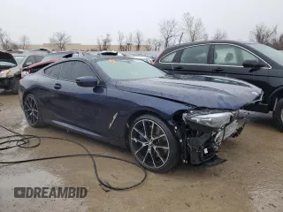 2020 BMW 8 Series 840i with VIN WBAAE2C02LCE41189, listed as a Copart auction lot 37305074 with 0 mi miles and Salvage Title. Bid and sale history available at carsss.com. Image 4.