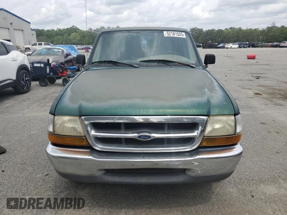 1999 Ford Ranger XL with VIN 1FTYR10C4XTA40745, listed as a Copart auction lot 52181525 with 185,096 mi miles and Salvage Title. Bid and sale history available at carsss.com. Image 5.