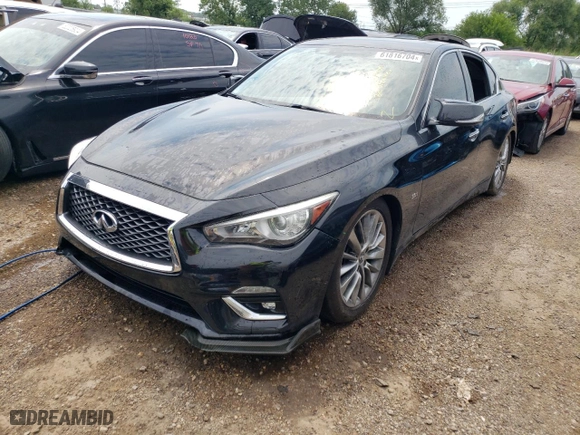 2018 Infiniti Q50 3.0t SPORT with VIN JN1EV7AR6JM438483, listed as a Copart auction lot 61816704 with NaN miles and Salvage Title. Bid and sale history available at carsss.com. Image 1.