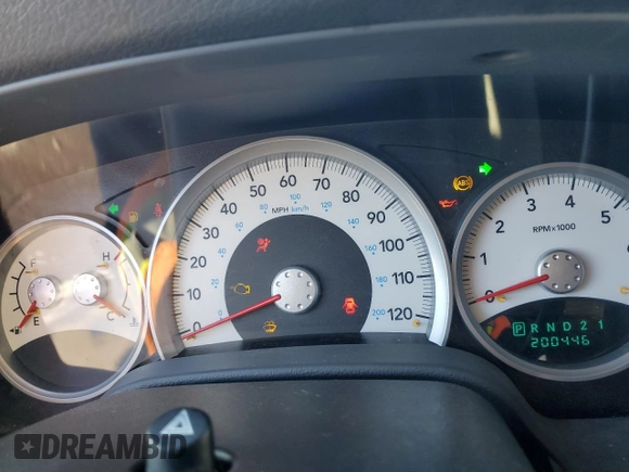 2005 Dodge Durango SLT with VIN 1D4HB48D65F583385, listed as a Copart auction lot 88905735 with 200,446 mi miles and Salvage title. Bid and sale history available at DreamBid. Image 9.