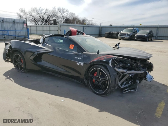 2023 Chevrolet Corvette 1LT with VIN 1G1YA2D41P5108075, listed as a Copart auction lot 88171045 with 0 mi miles and Salvage Title. Bid and sale history available at carsss.com. Image 4.