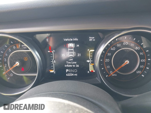 2020 Jeep Wrangler Unlimited Sport S z VIN 1C4HJXDG2LW260238, wystawiony jako IAAI lot #41415820 z przebiegiem 62 224 mil mil oraz . Historia ofert i sprzedaży dostępna na DreamBid. Obrazek 7.