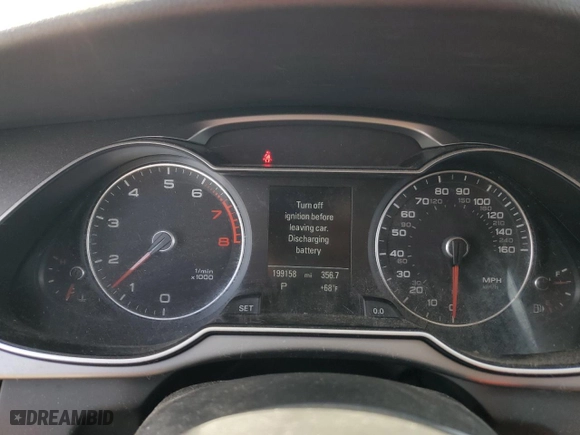 2013 Audi A4 Premium Plus with VIN WAUFFAFL4DN051166, listed as a Copart auction lot 49900755 with 199,158 mi miles and Salvage Title. Bid and sale history available at carsss.com. Image 9.