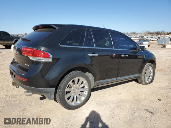 2013 Lincoln MKX with VIN 2LMDJ6JK4DBL25255, listed as a Copart auction lot 48297795 with 166,849 mi miles and Salvage Title. Bid and sale history available at carsss.com. Image 3.