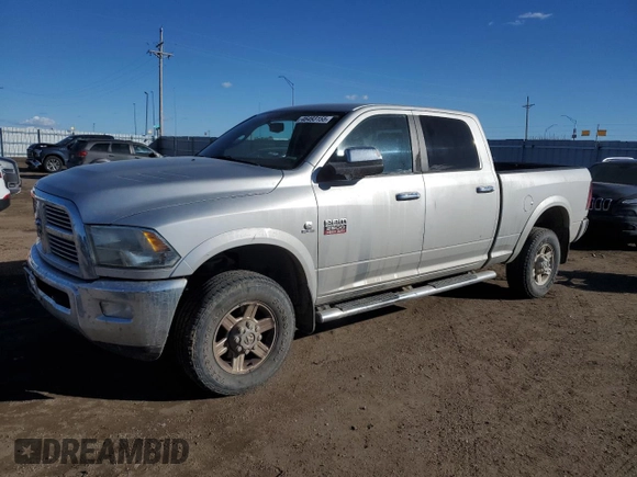 2012 Ram 2500 Laramie with VIN 3C6UD5FL9CG329386, listed as a Copart auction lot 46493155 with 157,958 mi miles and Salvage Title. Bid and sale history available at carsss.com. Image 1.
