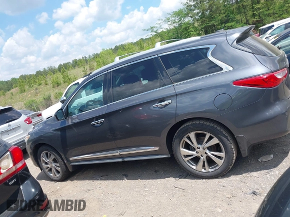2013 Infiniti JX35 with VIN 5N1AL0MM9DC350915, listed as a IAAI auction lot 42076964 with 162,617 mi miles. Bid and sale history available at carsss.com. Image 13.