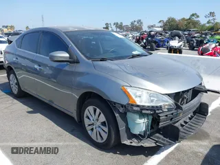 2014 Nissan Sentra SV with VIN 3N1AB7AP1EY299663, listed as a IAAI auction lot 42572398 with 97,138 mi miles and . Bid and sale history available at DreamBid. Image 1.