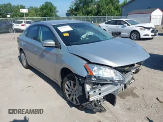 2014 Nissan Sentra SV with VIN 1N4AB7AP7EN851411, listed as a IAAI auction lot 42716971 with 70,856 mi miles and . Bid and sale history available at DreamBid. Image 1.