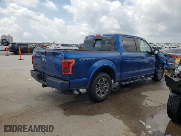 2017 Ford F-150 XL with VIN 1FTEW1CP4HFA00336, listed as a Copart auction lot 58044935 with 92,096 mi miles and Salvage title. Bid and sale history available at DreamBid. Image 3.
