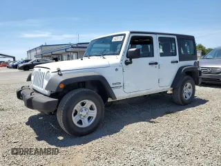 2014 Jeep Wrangler Unlimited Sport with VIN 1C4BJWDG0EL243541, listed as a Copart auction lot 64254125 with 136,656 mi miles and Clean title. Bid and sale history available at DreamBid. Image 1.