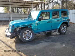 2020 Jeep Wrangler Unlimited Sahara Altitude with VIN 1C4HJXEG2LW252672, listed as a Copart auction lot 44195175 with 58,555 mi miles and Salvage title. Bid and sale history available at DreamBid. Image 1.