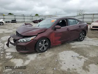 2021 Nissan Sentra SV z VIN 3N1AB8CV8MY298848, wystawiony jako Copart lot #56580335 z przebiegiem Nie podano mil oraz Szkoda całkowita • Salvage title. Historia ofert i sprzedaży dostępna na DreamBid. Obrazek 1.