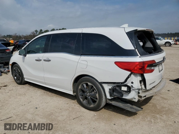 2024 Honda Odyssey Elite with VIN 5FNRL6H98RB021987, listed as a Copart auction lot 47383245 with 17,806 mi miles and Salvage Title. Bid and sale history available at carsss.com. Image 2.