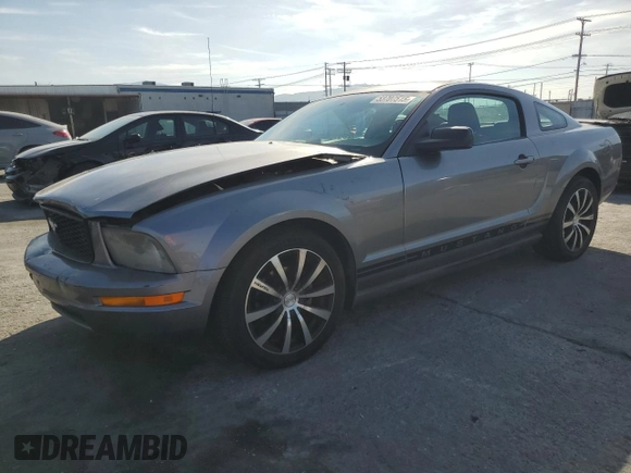 2007 Ford Mustang Deluxe with VIN 1ZVFT80N375254615, listed as a Copart auction lot 53707515 with 214,591 mi miles and Salvage Title. Bid and sale history available at carsss.com. Image 1.
