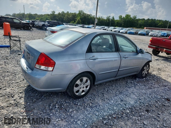 2007 Kia Spectra EX with VIN KNAFE121075394066, listed as a Copart auction lot 63238165 with 234,287 mi miles and Salvage title. Bid and sale history available at DreamBid. Image 3.