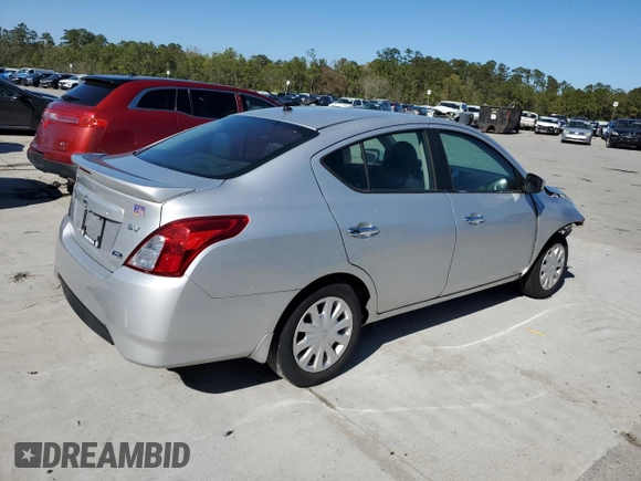2015 Nissan Versa SV with VIN 3N1CN7AP2FL921458, listed as a Copart auction lot 50165295 with 85,593 mi miles and Salvage Title. Bid and sale history available at carsss.com. Image 3.