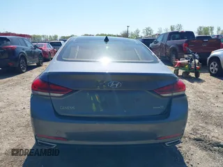 2015 Hyundai Genesis 3.8L with VIN KMHGN4JE5FU095721, listed as a IAAI auction lot 42055501 with 89,517 mi miles. Bid and sale history available at carsss.com. Image 16.