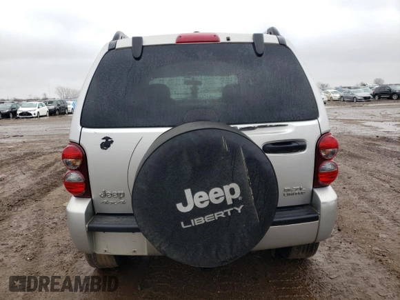 2007 Jeep Liberty Limited with VIN 1J4GL58K87W523258, listed as a Copart auction lot 71927254 with 142,630 mi miles and Salvage Title. Bid and sale history available at DreamBid. Image 6.