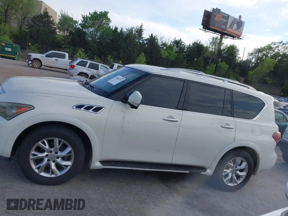 2012 Infiniti QX56 8-passenger with VIN JN8AZ2NC3C9317218, listed as a IAAI auction lot 42068393 with 221,820 mi miles. Bid and sale history available at carsss.com. Image 14.