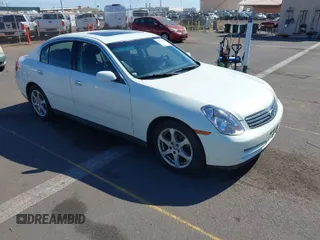 2004 Infiniti G35 w/Leather with VIN JNKCV51E54M106575, listed as a IAAI auction lot 41347844 with 133,869 mi miles and . Bid and sale history available at DreamBid. Image 1.