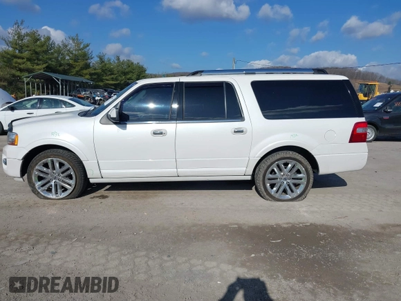 2015 Ford Expedition Max Limited with VIN 1FMJK1KT7FEF49326, listed as a IAAI auction lot 41876662 with 53,587 mi miles. Bid and sale history available at carsss.com. Image 14.