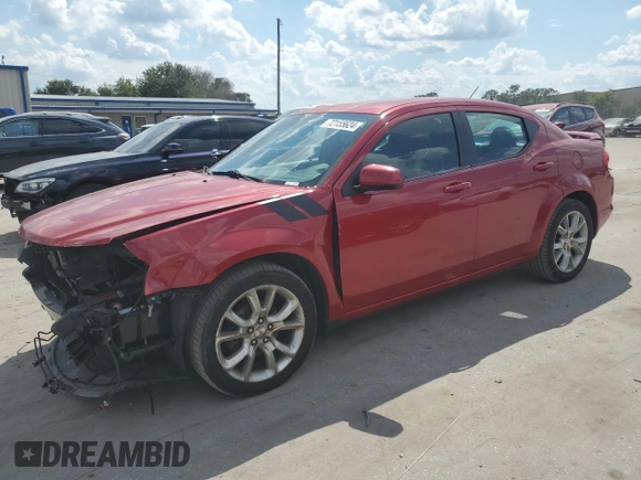 2013 Dodge Avenger R/T with VIN 1C3CDZBG7DN532729, listed as a Copart auction lot 72155624 with 181,241 mi miles and Salvage Title. Bid and sale history available at DreamBid. Image 1.