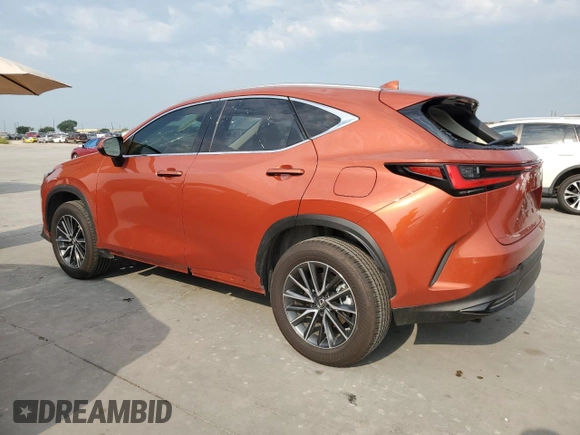 2022 Lexus NX 250 Premium with VIN JTJGDCAZ9N2004588, listed as a Copart auction lot 57081073 with 10,742 mi miles and . Bid and sale history available at DreamBid. Image 2.
