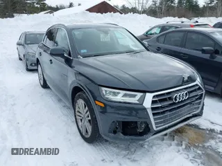 2018 Audi Q5 Premium Plus with VIN WA1BNAFY9J2132381, listed as a IAAI auction lot 41595689 with 66,543 mi miles. Bid and sale history available at carsss.com. Image 1.