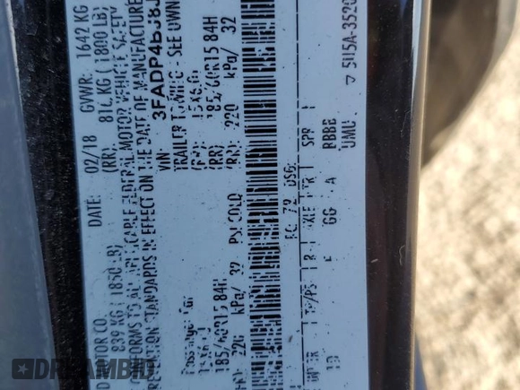 2018 Ford Fiesta SE with VIN 3FADP4BJ8JM114245, listed as a Copart auction lot 49259855 with 108,647 mi miles and Salvage Title. Bid and sale history available at DreamBid. Image 12.