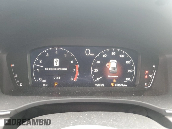 2024 Acura Integra with VIN 19UDE4H20RA004848, listed as a Copart auction lot 54493235 with 48,478 mi miles and Salvage title. Bid and sale history available at DreamBid. Image 9.