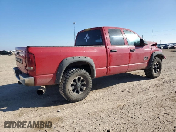 2005 Dodge Ram 2500 SLT with VIN 3D7KR28C45G784409, listed as a Copart auction lot 87700415 with 0 mi miles and Salvage Title. Bid and sale history available at carsss.com. Image 3.