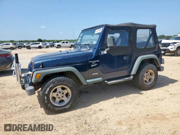 2000 Jeep Wrangler Sport with VIN 1J4FA49S9YP742414, listed as a Copart auction lot 61471065 with 139,572 mi miles and Clean title. Bid and sale history available at DreamBid. Image 1.