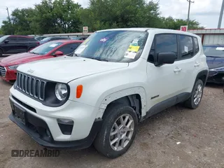 2023 Jeep Renegade Upland with VIN ZACNJDB14PPP59980, listed as a IAAI auction lot 42472231 with 33,636 mi miles and . Bid and sale history available at DreamBid. Image 2.