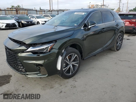 2023 Lexus RX with VIN 2T2BAMBA7PC009681, listed as a Copart auction lot 53998465 with 33,088 mi miles and Salvage Title. Bid and sale history available at carsss.com. Image 1.
