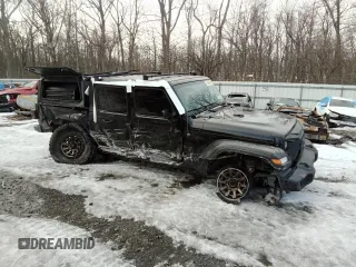 2021 Jeep Gladiator Willys with VIN 1C6HJTAG7ML595714, listed as a Copart auction lot 47096425 with 90,728 mi miles and Salvage Title. Bid and sale history available at carsss.com. Image 4.