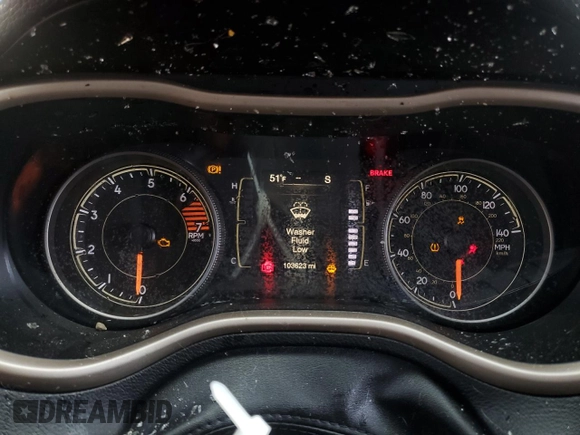 2017 Jeep Cherokee Sport with VIN 1C4PJMAB7HW630500, listed as a Copart auction lot 50075905 with 103,623 mi miles and Clean Title. Bid and sale history available at carsss.com. Image 9.