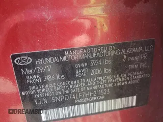 2017 Hyundai Elantra SE z VIN 5NPD74LF7HH211523, wystawiony jako Copart lot #54155405 z przebiegiem Nie podano mil oraz Szkoda całkowita • Salvage title. Historia ofert i sprzedaży dostępna na DreamBid. Obrazek 12.