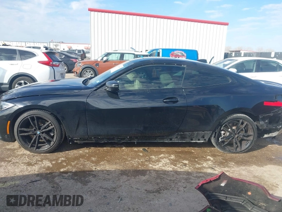 2022 BMW 4 Series 430i with VIN WBA53AP09NCJ24098, listed as a IAAI auction lot 41395007 with 34,062 mi miles and . Bid and sale history available at carsss.com. Image 15.
