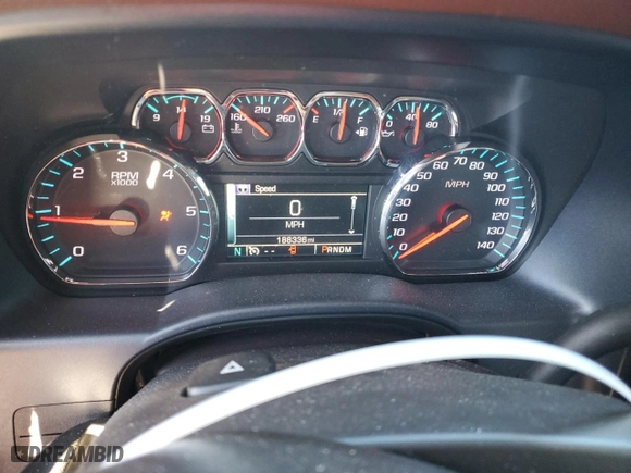 2015 Chevrolet Silverado 1500 High Country with VIN 3GCUKTEC5FG191869, listed as a Copart auction lot 88277275 with 188,336 mi miles and Salvage Title. Bid and sale history available at carsss.com. Image 9.