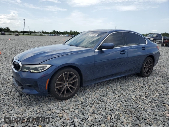 2022 BMW 3 Series 330i with VIN 3MW5R1J08N8C24403, listed as a Copart auction lot 59592785 with 32,166 mi miles and Salvage title. Bid and sale history available at DreamBid. Image 1.