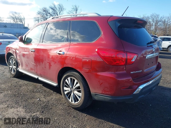 2017 Nissan Pathfinder SL with VIN 5N1DR2MM1HC695630, listed as a IAAI auction lot 41853343 with 91,791 mi miles. Bid and sale history available at carsss.com. Image 3.