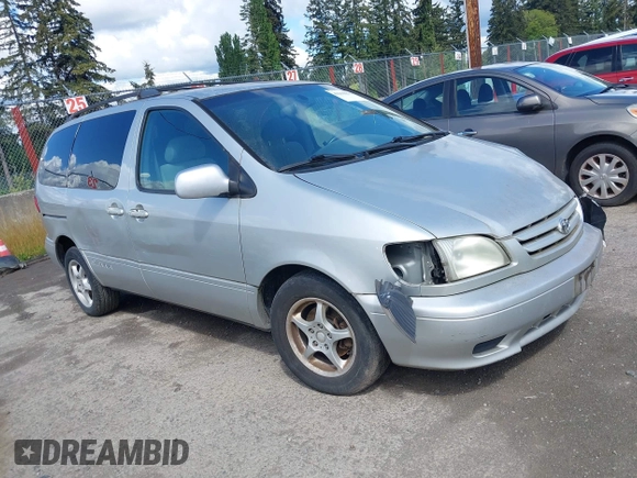 2002 Toyota Sienna LE with VIN 4T3ZF13C02U421846, listed as a IAAI auction lot 42250815 with 182,268 mi miles and . Bid and sale history available at DreamBid. Image 1.