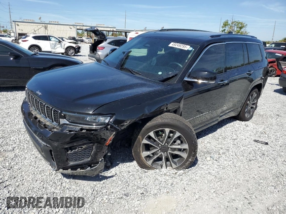 2021 Jeep Grand Cherokee Overland with VIN 1C4RJKDGXM8166511, listed as a Copart auction lot 49249295 with 60,115 mi miles and Salvage title. Bid and sale history available at DreamBid. Image 1.
